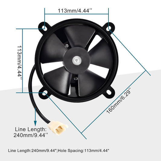12V Radiator Cooling Fan for 200cc 250cc ATV Go Kart