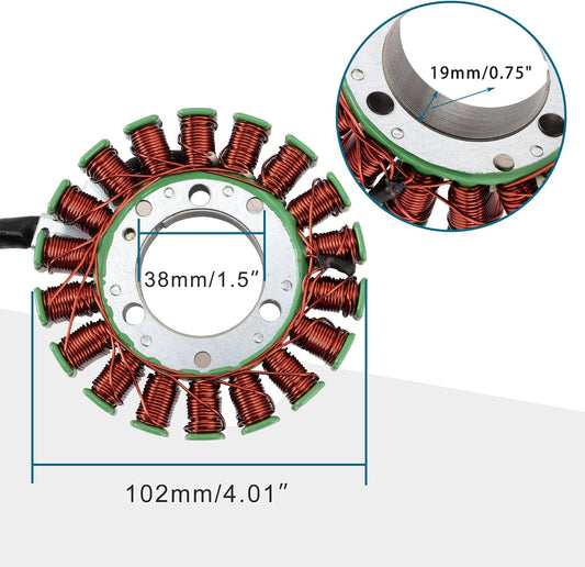 Stator magneto 18 bobines GOOFIT pour remplacement de générateur d'allumage de moto Suzuki GN250