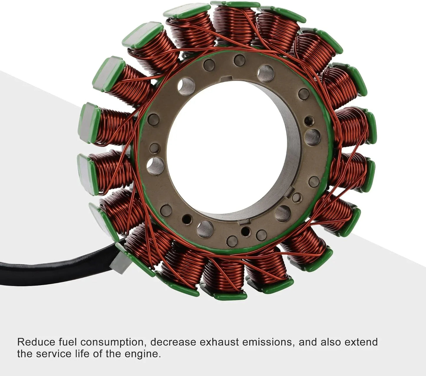 Honda TRX400FW TRX450 Foreman stator magneto assembly with copper coils, close-up view