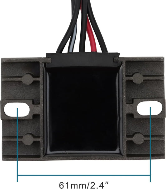 Motorcycle rectifier regulator with wiring, fits Suzuki GN125 GN250 GS125 TU250, 61mm wide