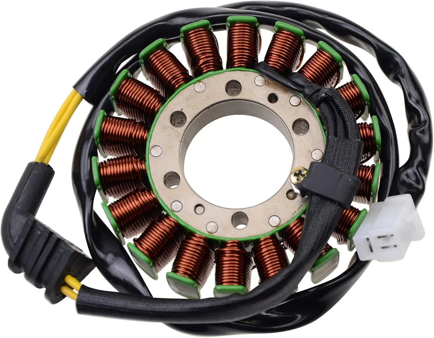 Motorcycle stator coil for Honda CB400 Super Four NC31 with copper windings and wiring connectors