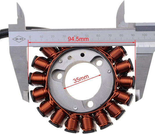 Honda CB400 VTEC NC39 stator replacement measured with caliper, 94.5mm outer, 35mm inner diameter
