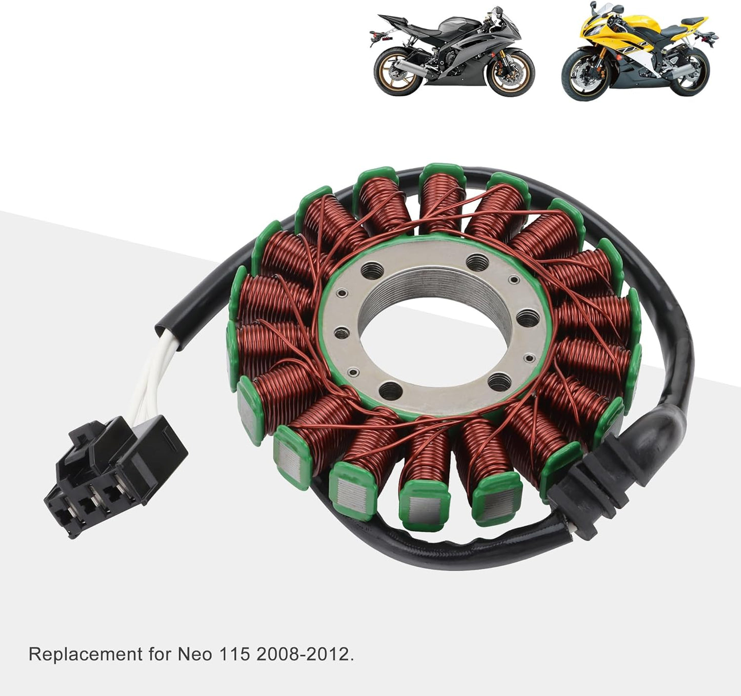 GOOFIT Stator Magnéto à 18 Bobines pour Yamaha YZF R6 2006-2014 Générateur d'Allumage