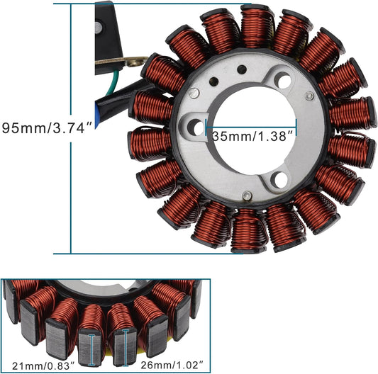 GOOFIT 18-Pol Magnetzünderstator für Hyosung GT250 GV250 GTR250 2009-2018 Zündspule