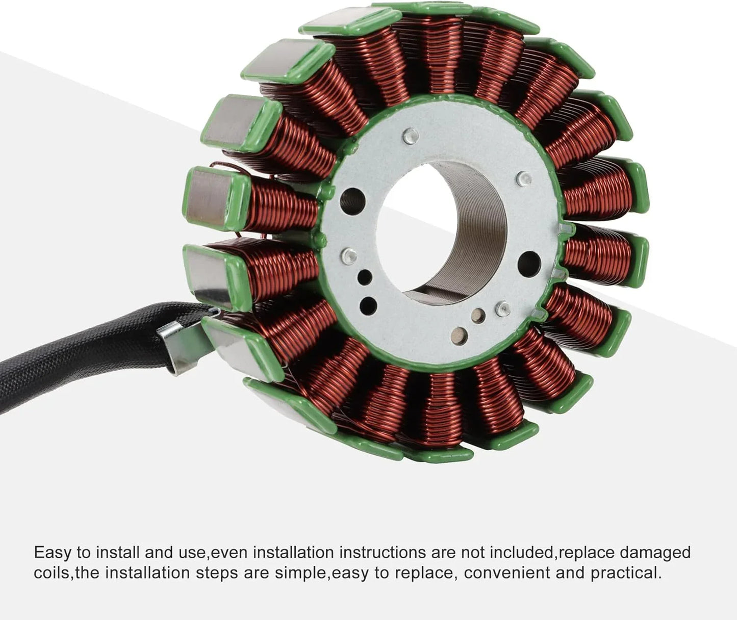 VX250 EFI motorcycle stator replacement part with copper coils and green insulation