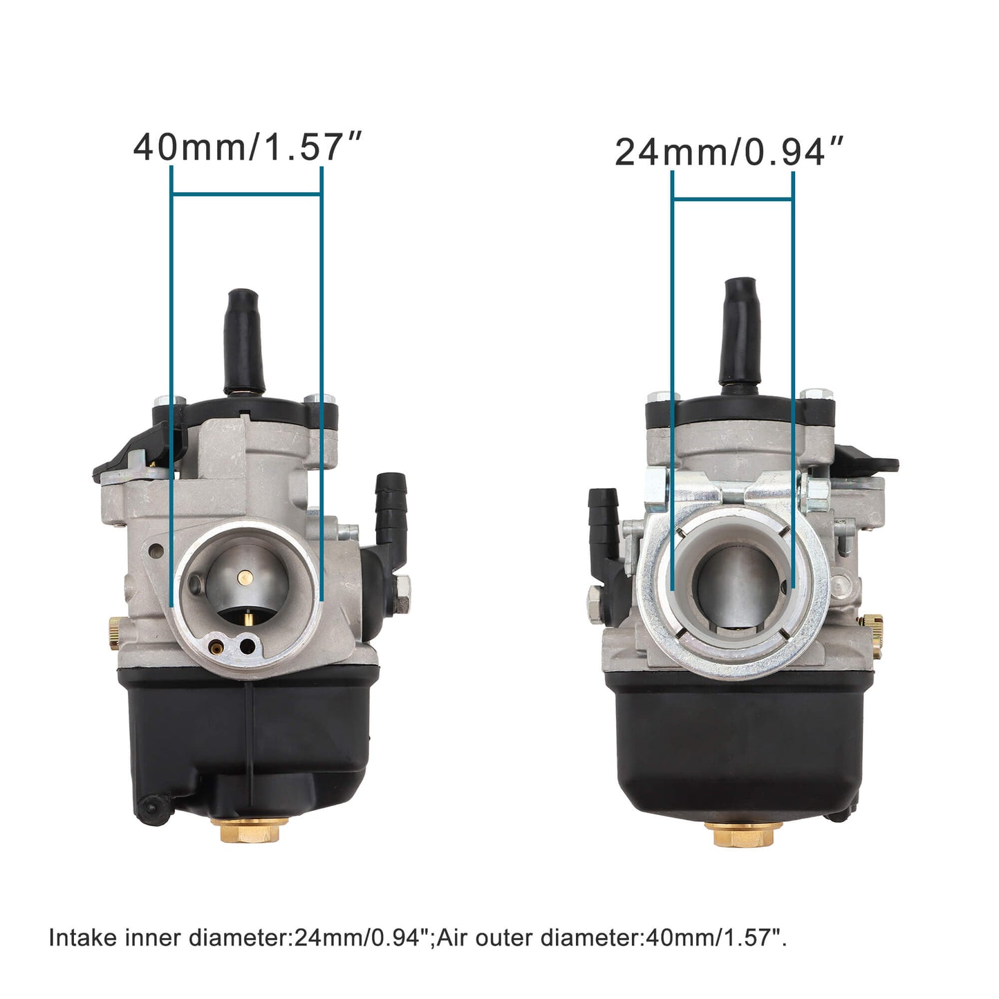 GOOFIT 24mm Carburetor Replacement for PHBL 24AS 2-Stroke 50-300cc Engine Motorcycle Scooter ATV UTV Dirt Pit Bike
