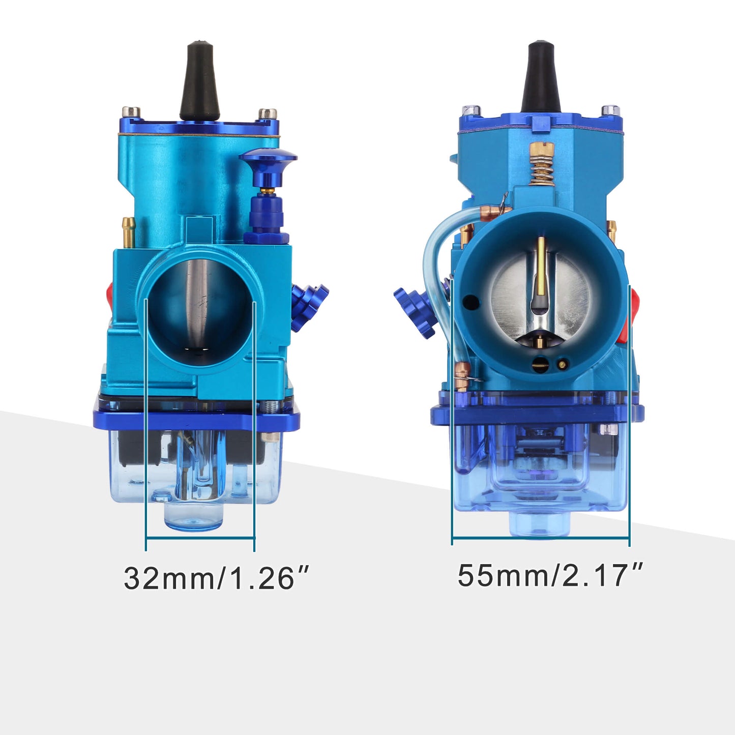 GOOFIT 32mm CNC Integration Carburetor Replacement for PWK 150cc 200cc 250cc 300cc Engine Dirt Bike Pit Bike Motorcycle ATV Quad UTV Scooter Blue