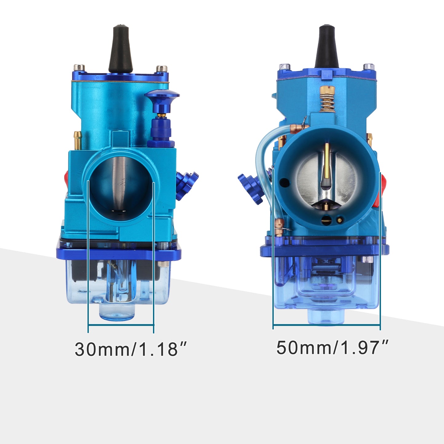 GOOFIT 30mm CNC Integration Carburetor Replacement for PWK 100cc 120cc 125cc 200cc 250cc Engine Dirt Bike Pit Bike Motorcycle ATV Quad UTV Scooter Blue