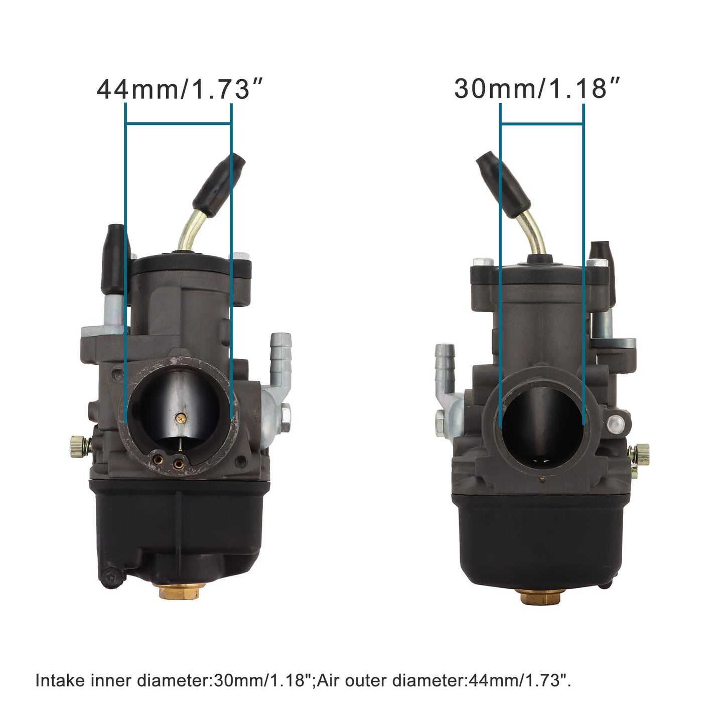 GOOFIT 30mm Carburetor Replacement for PHBL 30BS 2-Stroke 50-300cc Engine Motorcycle Scooter ATV UTV Dirt Pit Bike