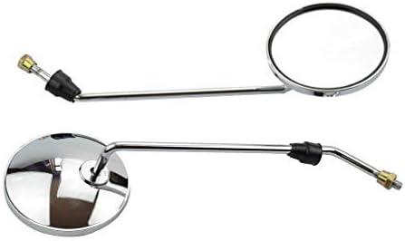 8mm Universal Round Silver Plated Rearview Mirror for 50cc-250cc ATV, Scooter, Go Kart - goofitmoto