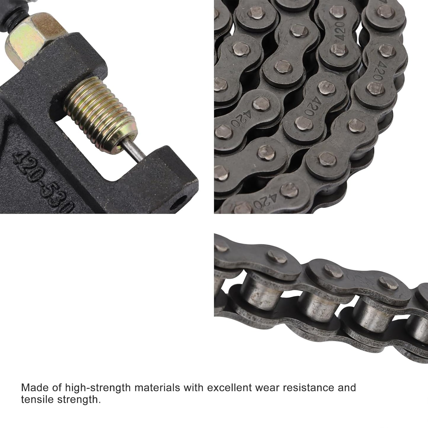 420 Standard Roller Chain 132 Link Set For 110cc 125cc Engine