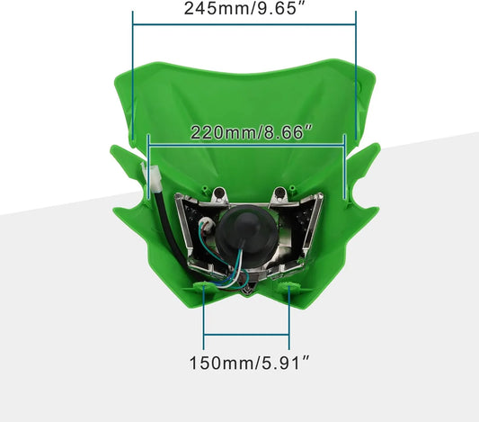 Motorcycle Headlight for Kawasaki KX KXF KLX Dirt Bike - goofitmoto