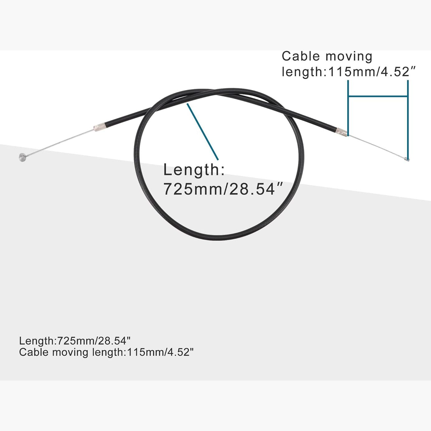 GOOFIT 28.54" Throttle Cable Replacement for 2-Stroke 43cc 47cc 49cc 50cc Mini Pocket Pit Super Dirt Bike Cag Cagllari MAT1 MAT2 X1 X2 GP MX3