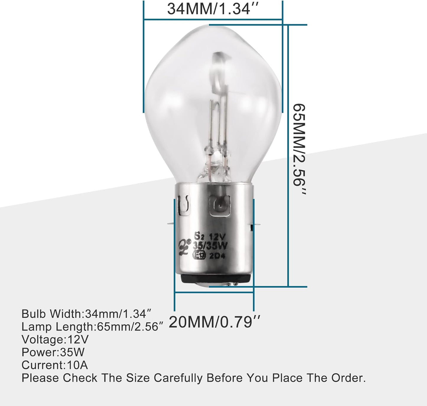 GOOFIT 2PCS 12V 35W Light Bulb for 50cc 110cc 150cc 250cc Scooter Jonway