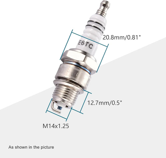 E6TC Spark Plug for 50cc–150cc Engines (152F / 154F) - goofitmoto