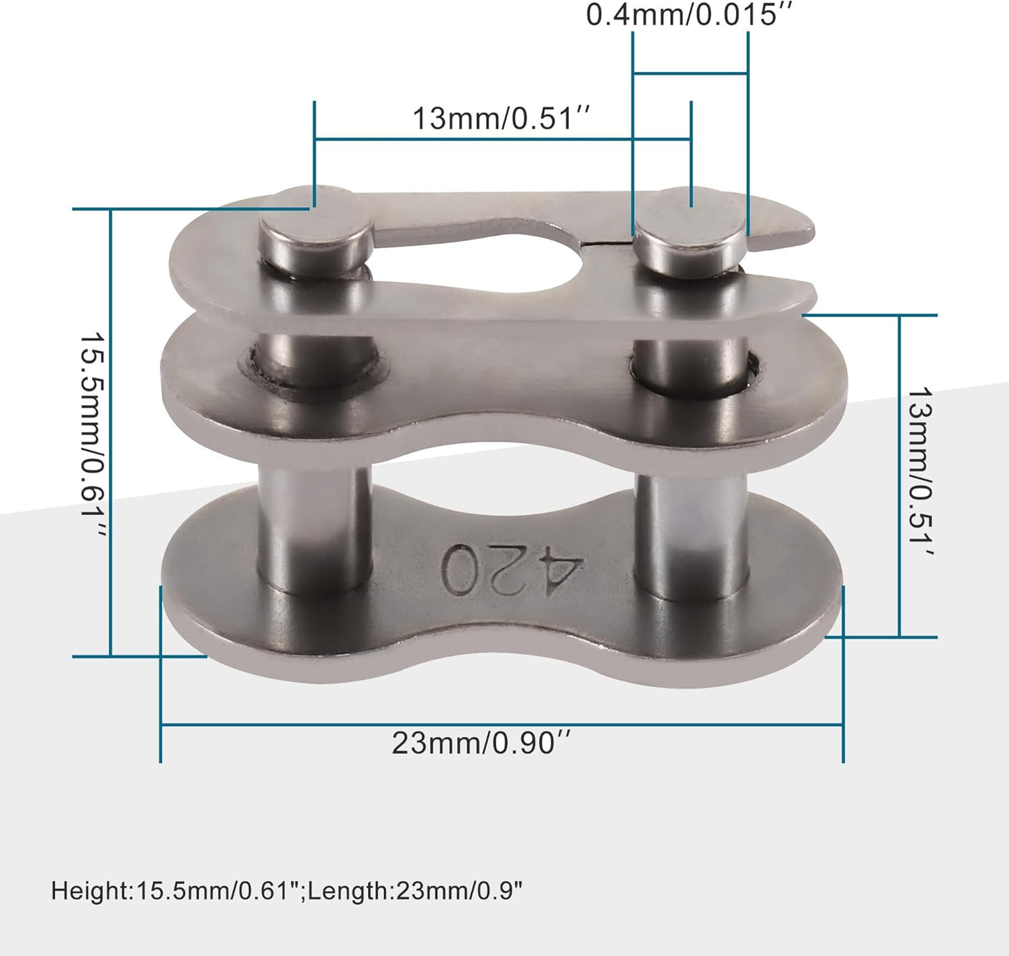 GOOFIT 1 Pcs 420 Chain Master Link for 50cc 70cc 90cc 110cc 125cc Chinese ATV Dirt Bike 4 Wheelers Pit Bike Go Kart Moped Scooters