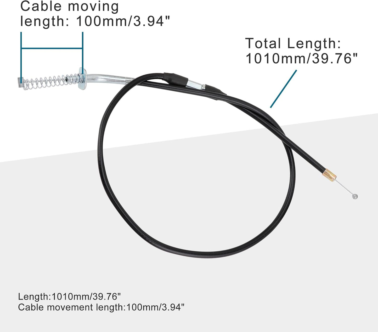 GOOFIT 39.76" Front Brake Cable with Adjuster for 50cc 70cc 90cc 110cc 125cc ATV 4 Wheeler Scooter Go Kart Part