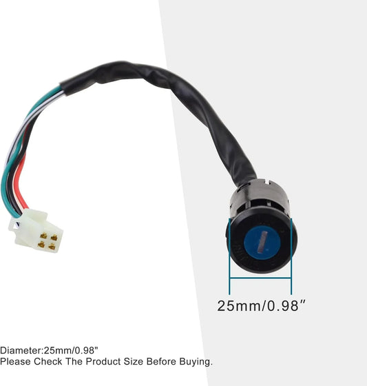Ignition Key Switch Lock for 50cc–250cc ATV Scooter Go Kart (Female Plug) - goofitmoto