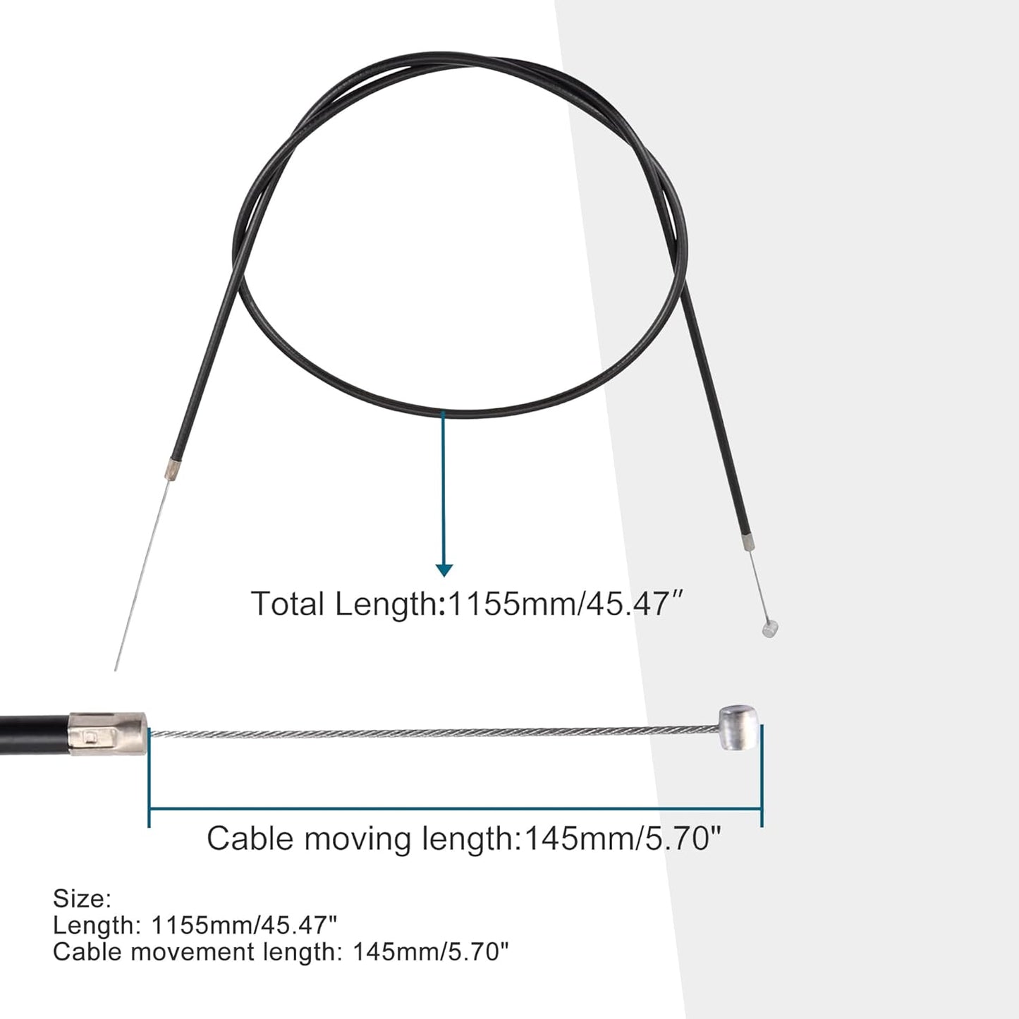 GOOFIT 45.47" Rear Brake Cable for 2 Stroke 43cc 47cc 49cc Engine Mini Pocket Pit Dirt Bike ATV Scooter