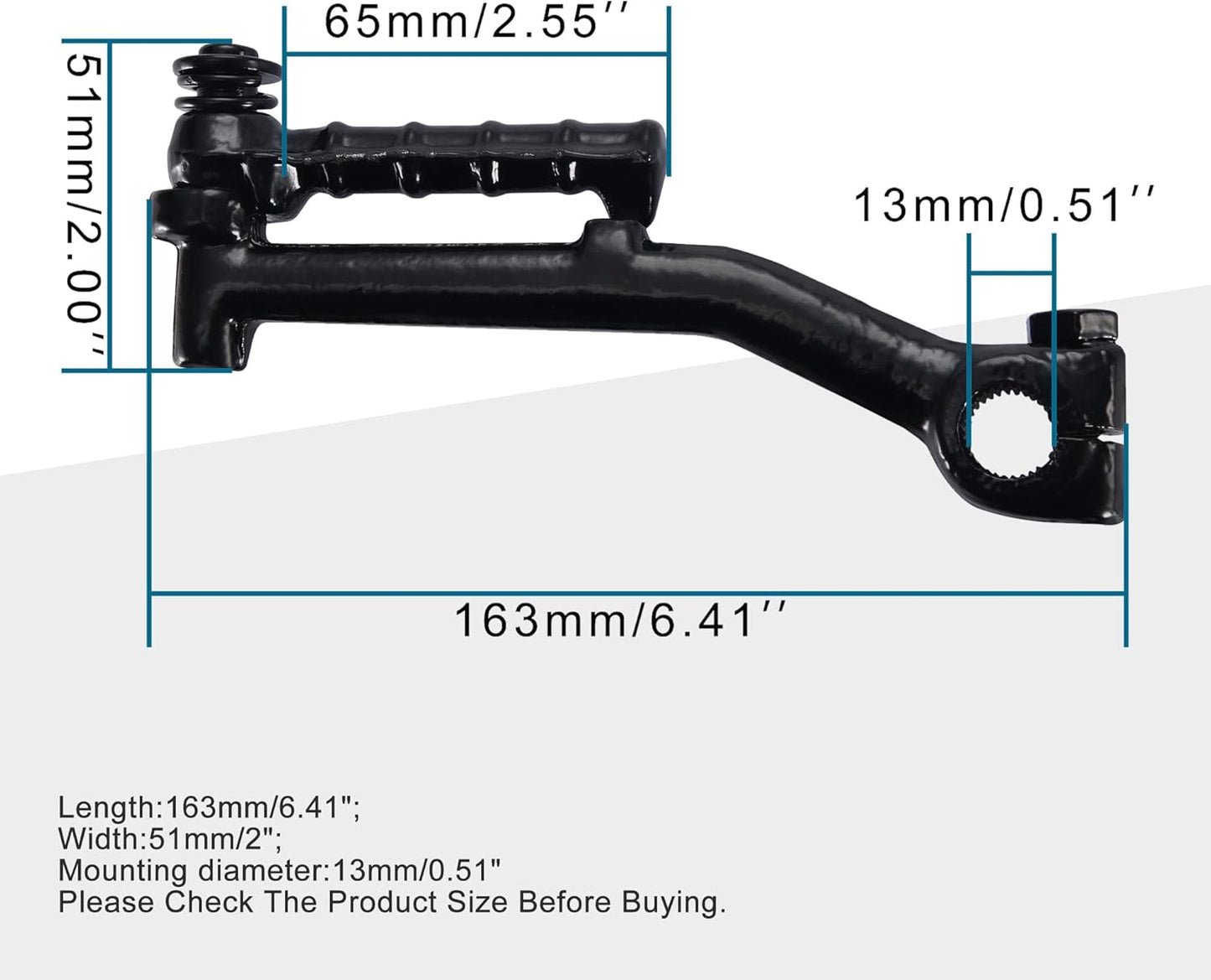 GOOFIT 13mm Kick Starter Lever Replacement for 2 stroke 50cc Moped Scooter ATV 4 Wheeler Quad