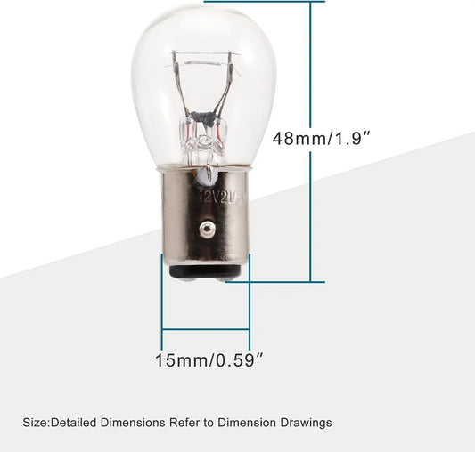 S-25 BAY15D Brake Bulb 12V 21/5W for Motorcycle, ATV & Scooter - goofitmoto