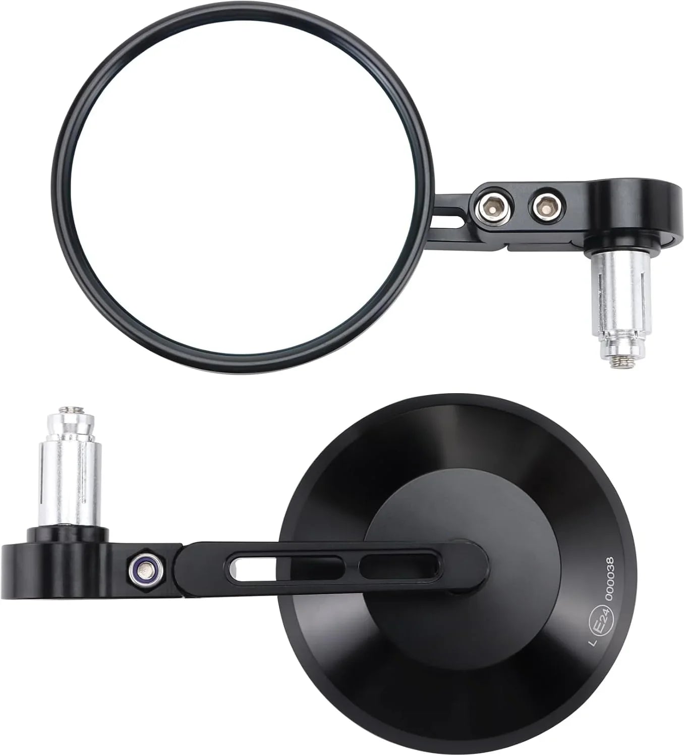 7/8" (22mm) Universal Aluminum Round Bar End Mirrors for Scooter, ATV, Pit Bike, Go Kart - goofitmoto