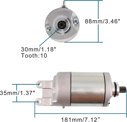 Starter Motor for Honda TRX350 Fourtrax (1986), TRX350G | OEM 31200-HA7-671 - goofitmoto