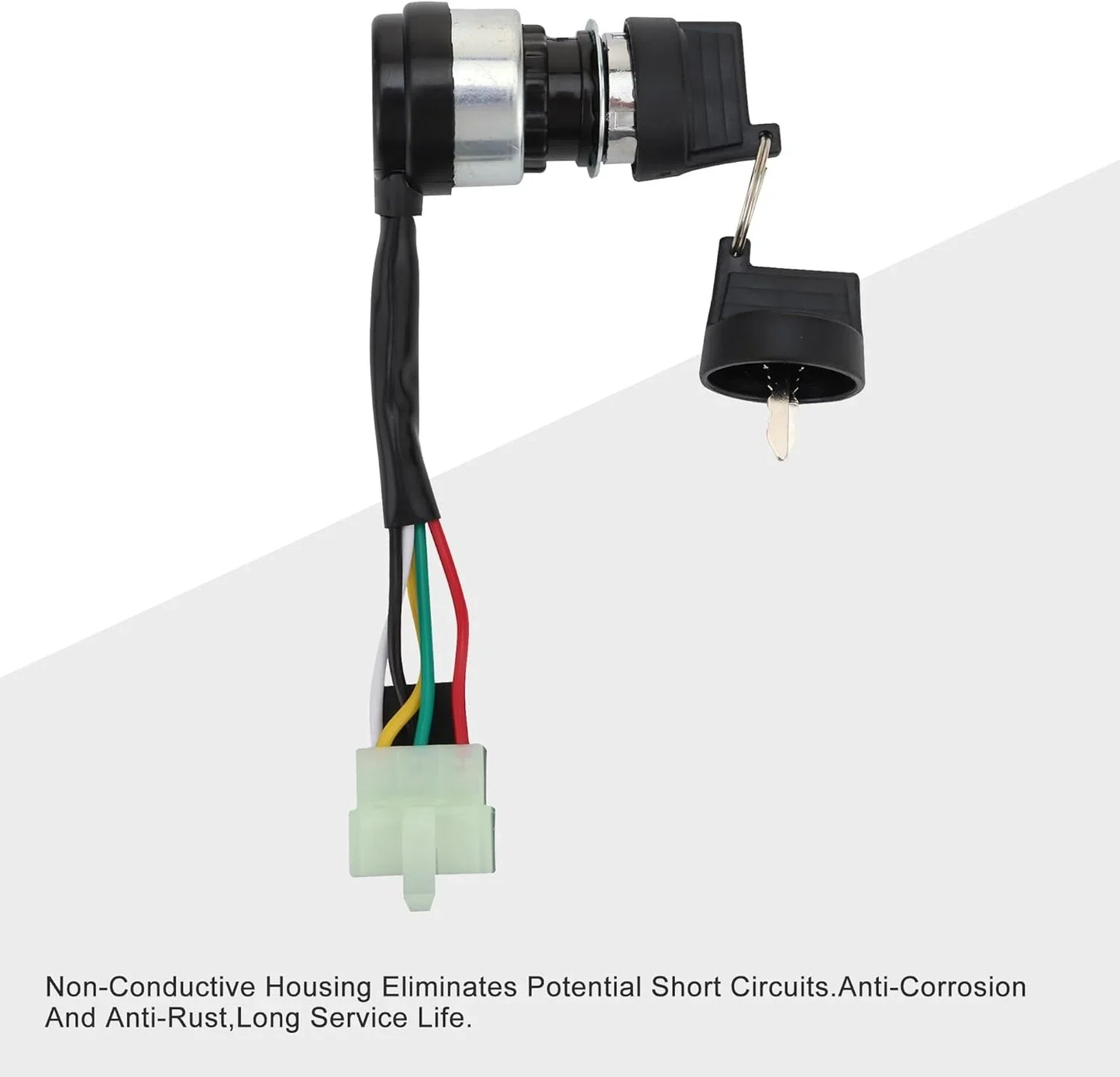 Ignition Key Switch with Cap 5 Wire for 50cc–150cc ATV Go Kart - goofitmoto