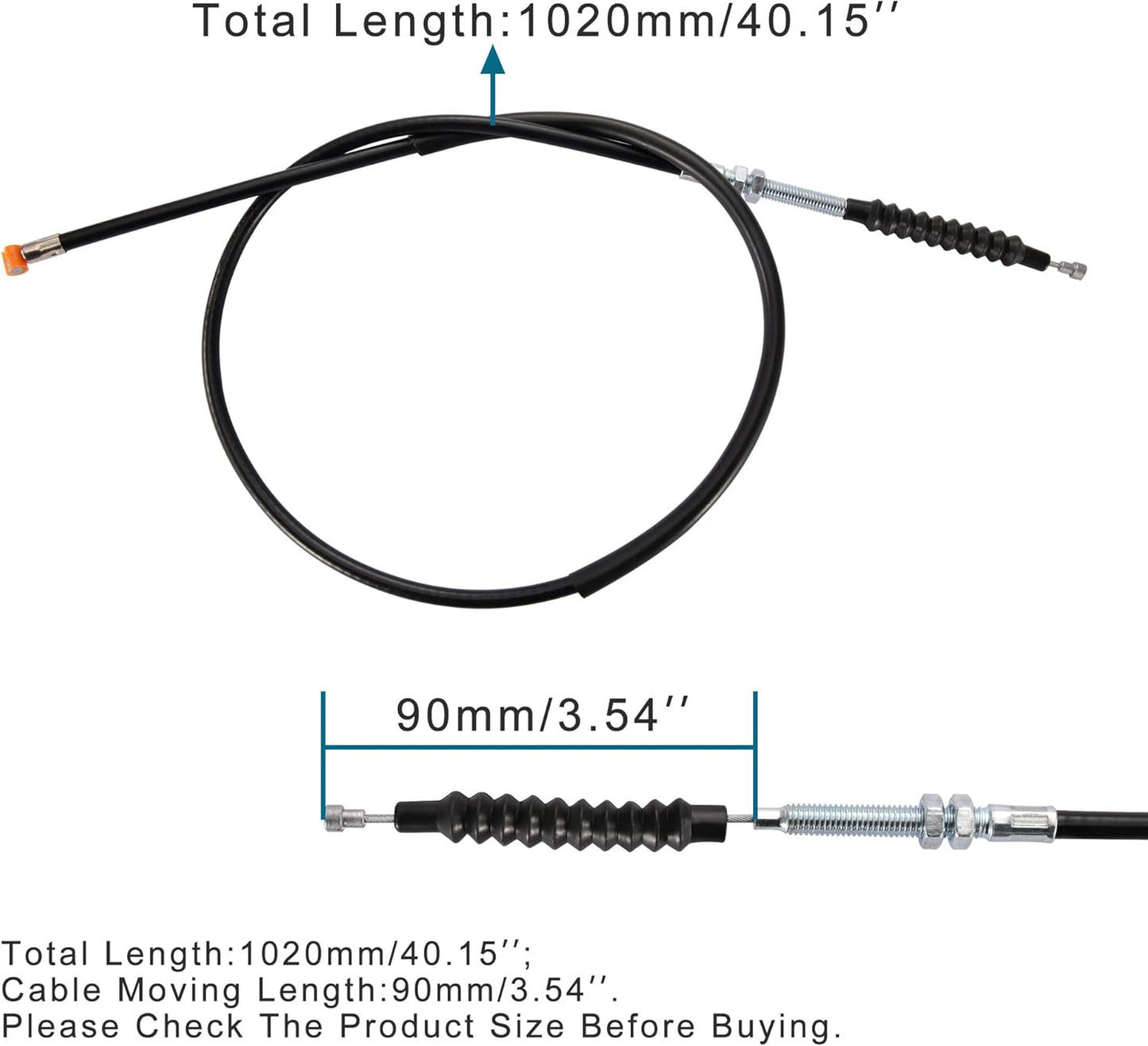GOOFIT 40.16" Clutch Cable Replacement for 125cc 150cc 200cc 250cc Pit Dirt Bike ATV Quad Taotao Baja SSR Off Road Motorbike Motocross