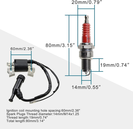 Ignition Coil with F7TC Spark Plug Replacement for GX120–GX390 Engines - goofitmoto