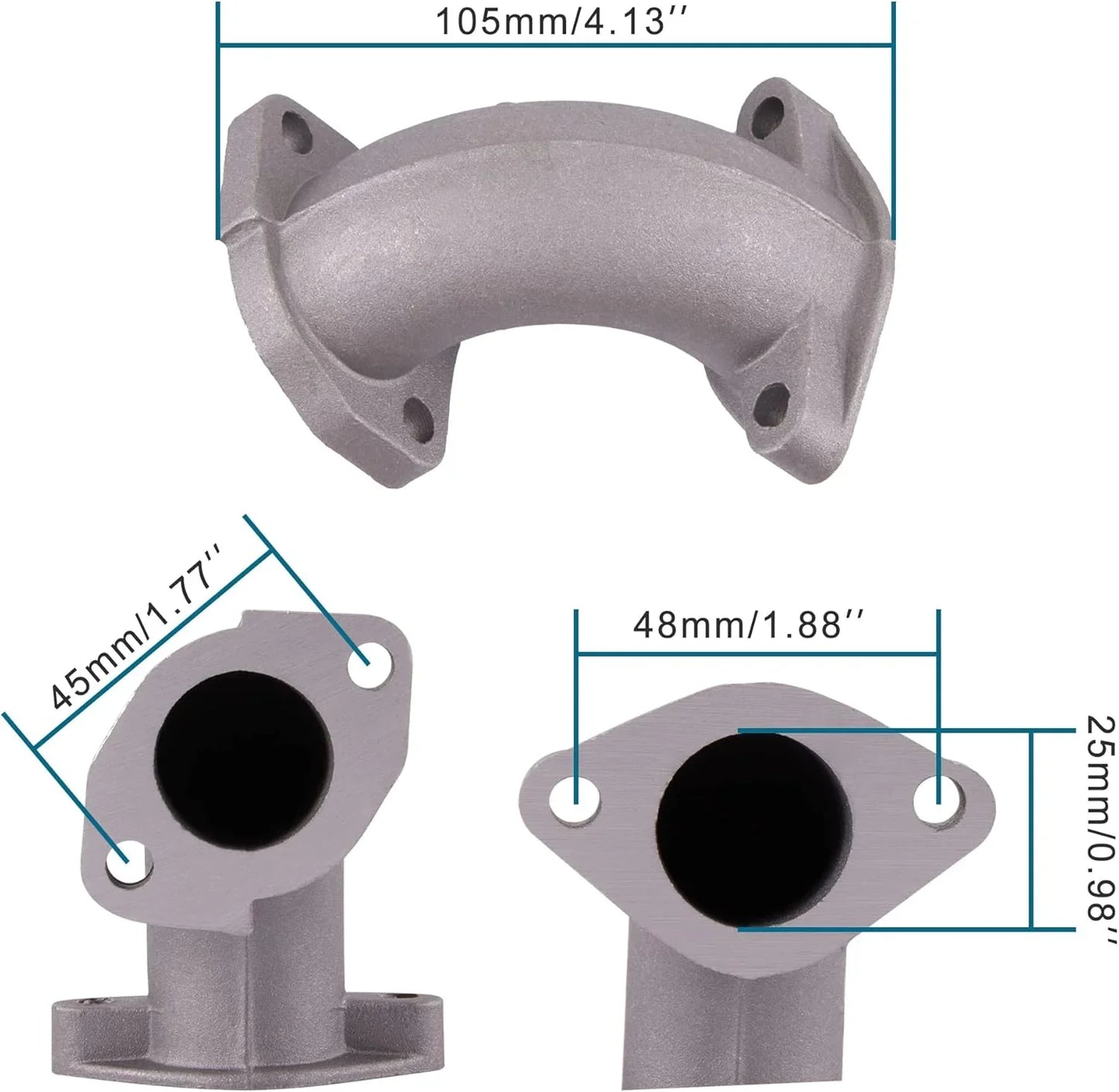25mm Performance Intake Manifold Pipe (56-2) for 110cc 125cc 140cc 150cc Pit Dirt Bike ATV - goofitmoto