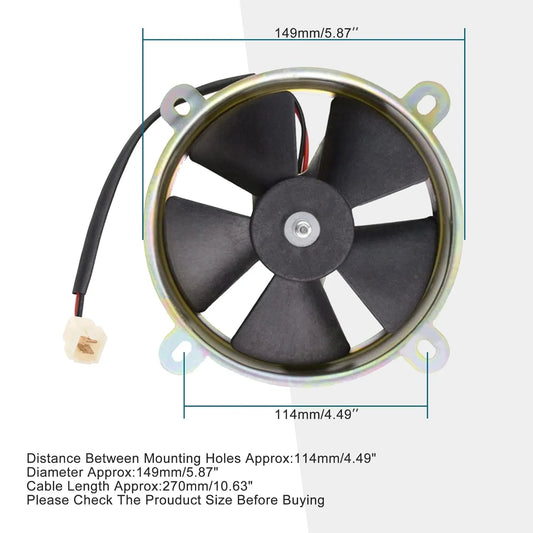 12V Radiator Electric Cooling Fan for 150cc 200cc 250cc ATV Dirt Bike - goofitmoto