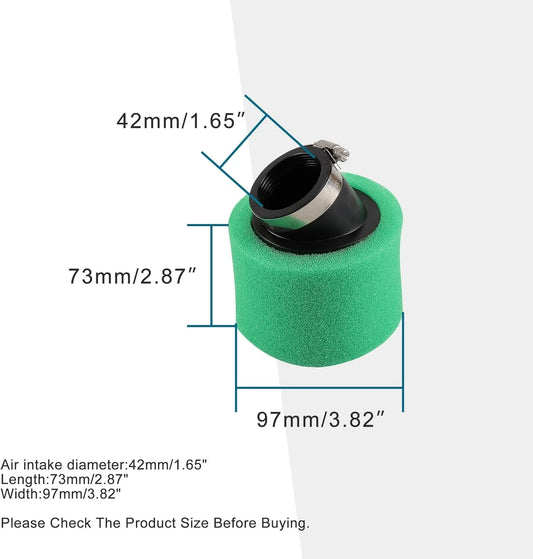 42mm Air Filter for 125cc - 250cc CRF KLX Dirt Bike ATV Scooter Go Kart - goofitmoto