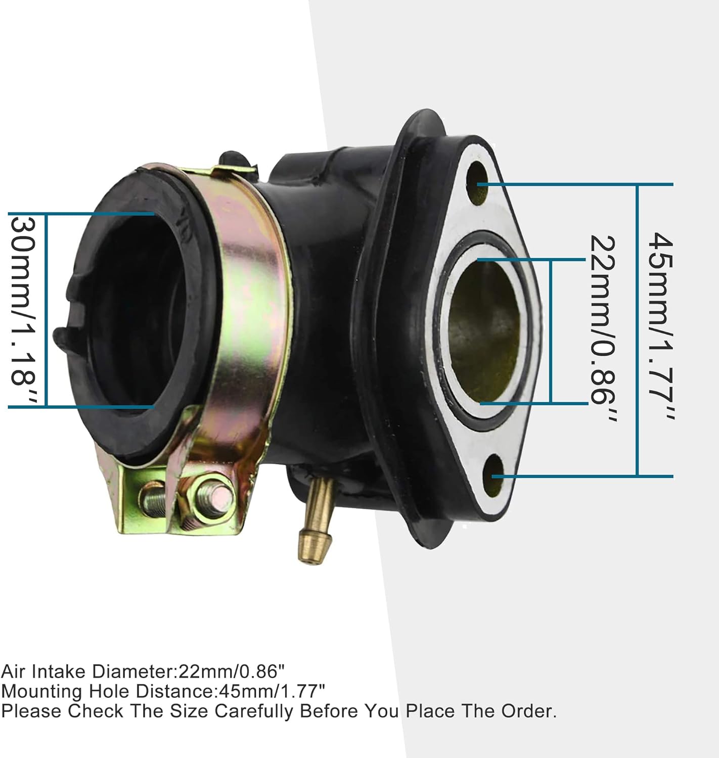 GOOFIT Intake Manifold Pipe for GY6 125cc 150cc Scooters Go Karts ATV Moped Scooter Dune Buggy