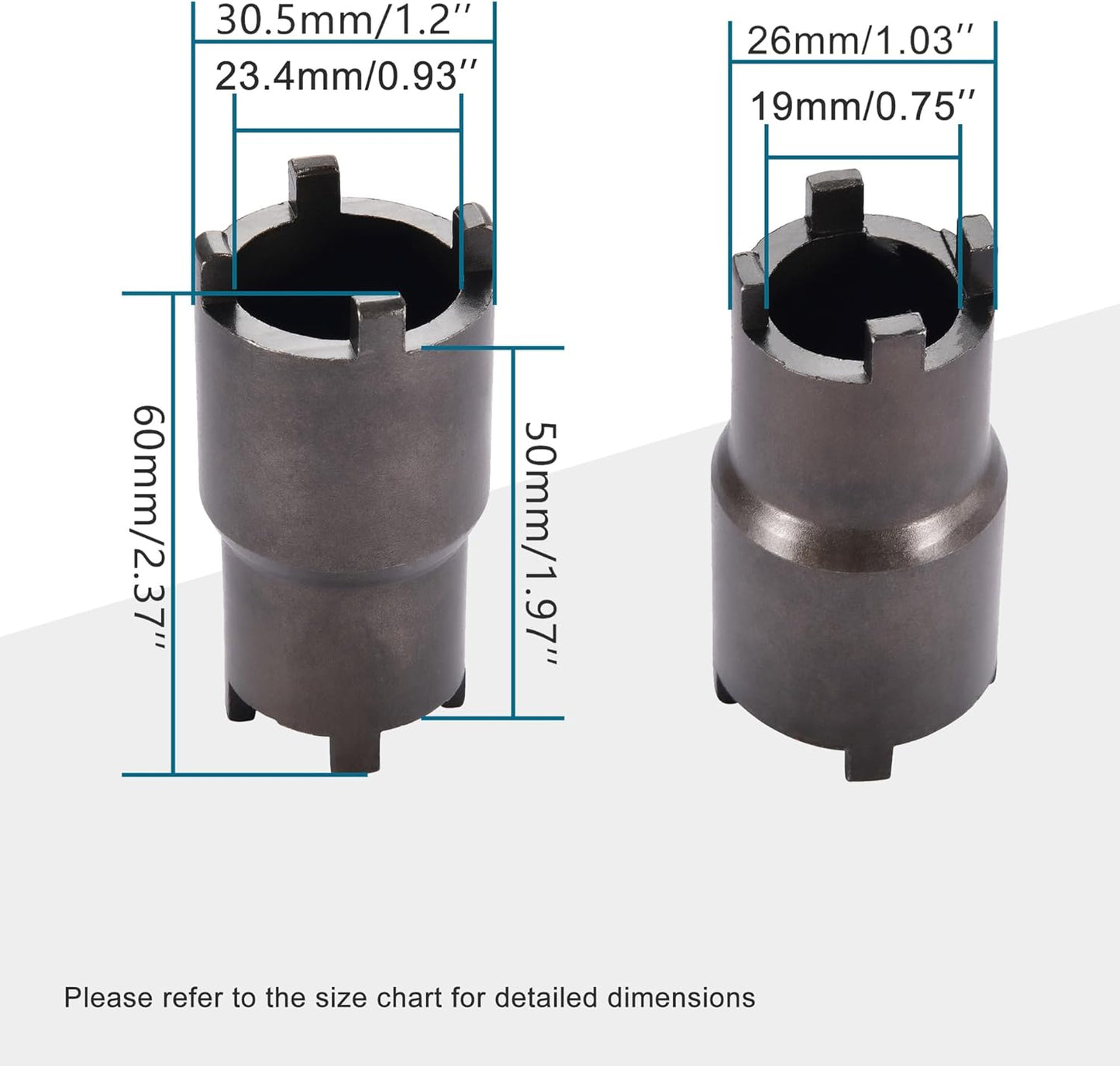 GOOFIT 19mm 23mm Bipolar Clutch Hub Tool Clutch Lock Nut Spanner Wrench Replacement for 50cc 70cc 90cc 110cc 125cc Taotao SSR ATV Dirt Bike