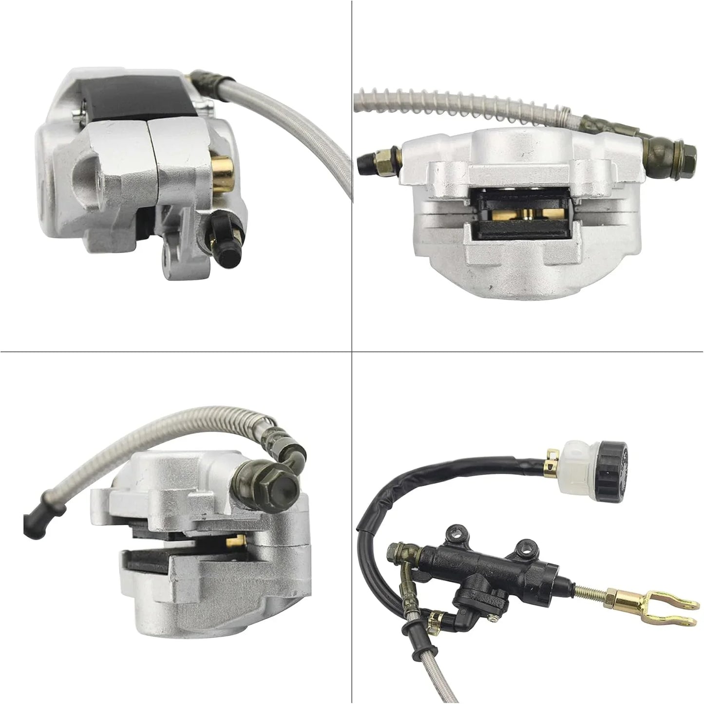 Rear Hydraulic Foot Brake Assembly with 650mm Hose for 110cc-250cc ATV, Quad & Go-Kart - goofitmoto