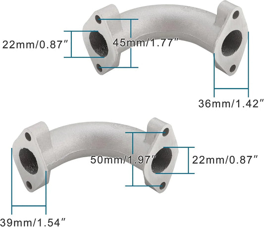 Intake Manifold Pipe for 50cc 70cc 90cc 110cc TaoTao ATV Dirt Bike Go Kart - goofitmoto