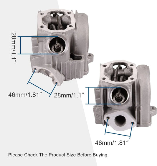 47mm Cylinder Head Assembly for 4-Stroke 70cc ATV Go Kart Scooter Dirt Bike - goofitmoto