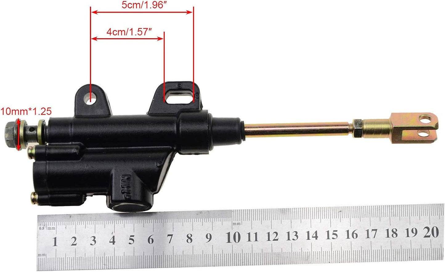 GOOFIT Motorcycle Rear Brake Hydraulic Master Cylinder for 50cc 70cc 90cc 110cc 125cc Chinese Dirt Bike ATV(Black)