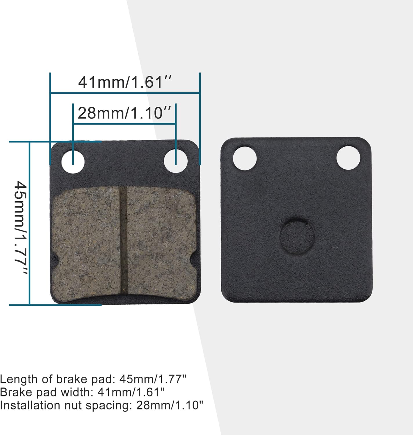 GOOFIT Brake Pad Set Replacement for Carter Master Tomberlin American 150cc 200cc 250cc 300cc ATV Quad Dirt Pit Bike Buggy Go kart Motorbike