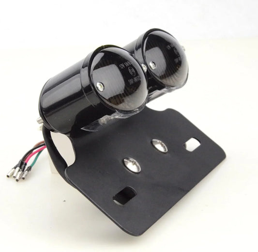 Universal Chrome Motorcycle Rear Tail Brake Light with Turn Signals 12V - goofitmoto