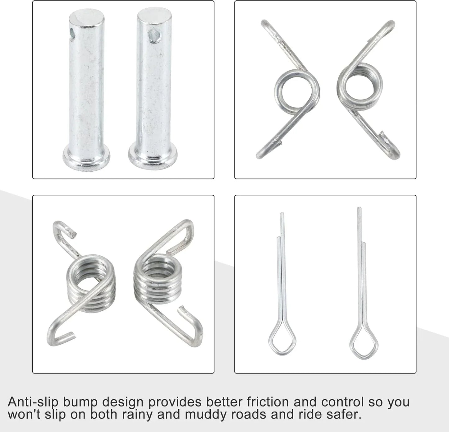 Universal 8mm Aluminum Foot Pegs for 50cc-250cc Dirt Pit Bike, Motocross (Pair) - goofitmoto