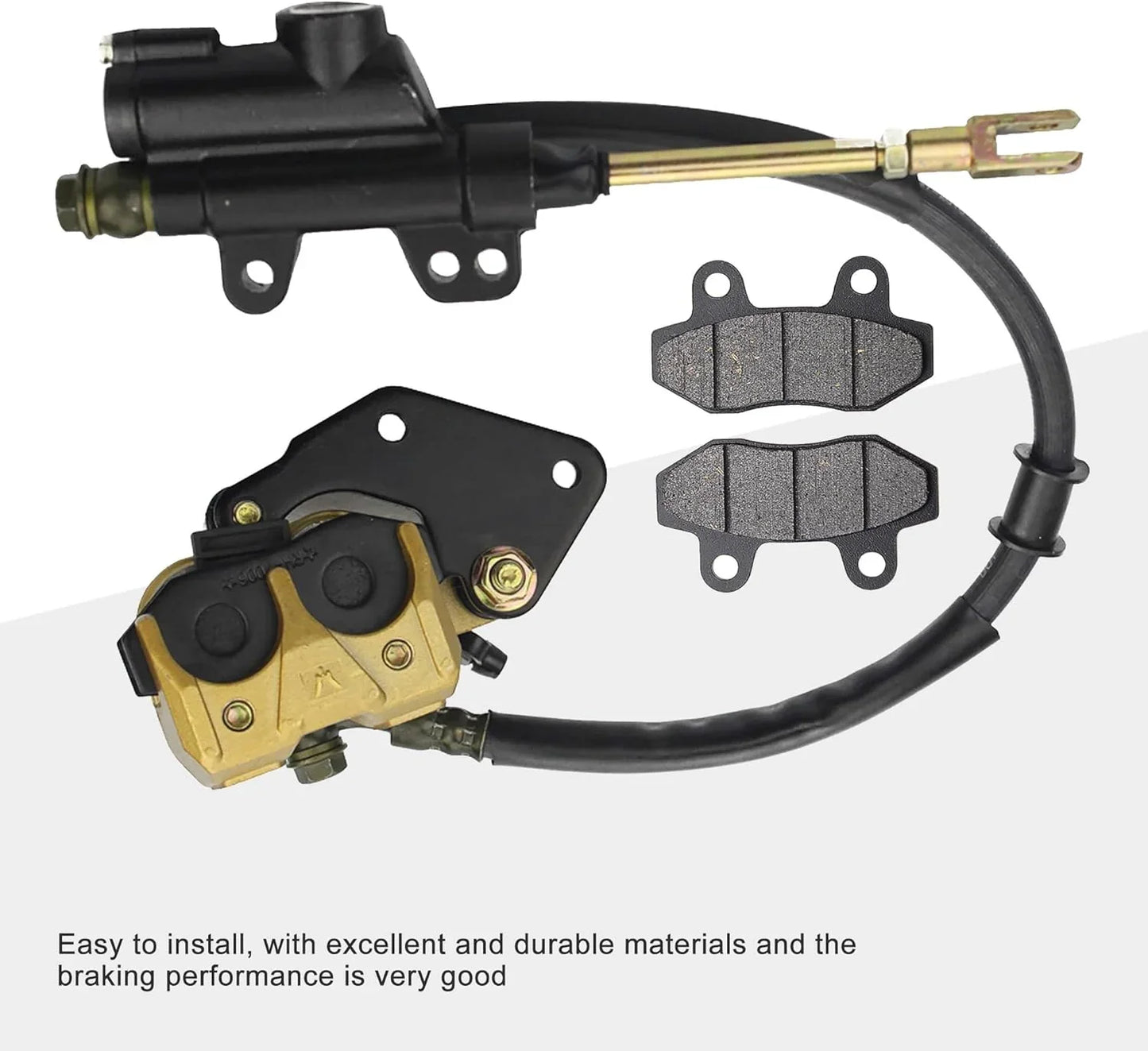 Rear Hydraulic Foot Brake Assembly with Extra Pads for 50cc-125cc ATV & Dirt Bike - goofitmoto