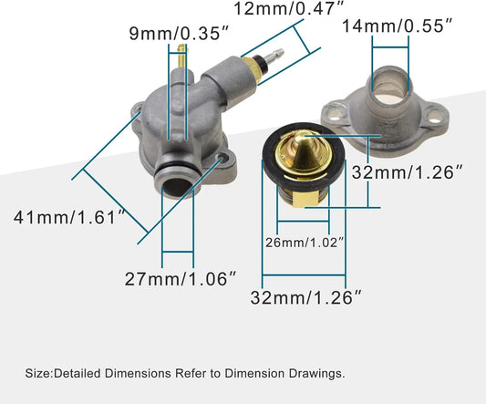 Engine Thermostat Housing Assembly for 250cc Water-Cooled Scooters & ATVs - goofitmoto