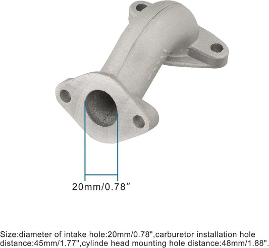 20mm Intake Manifold Pipe for 50cc–110cc ATV Dirt Bike Go Kart Horizontal Engine - goofitmoto