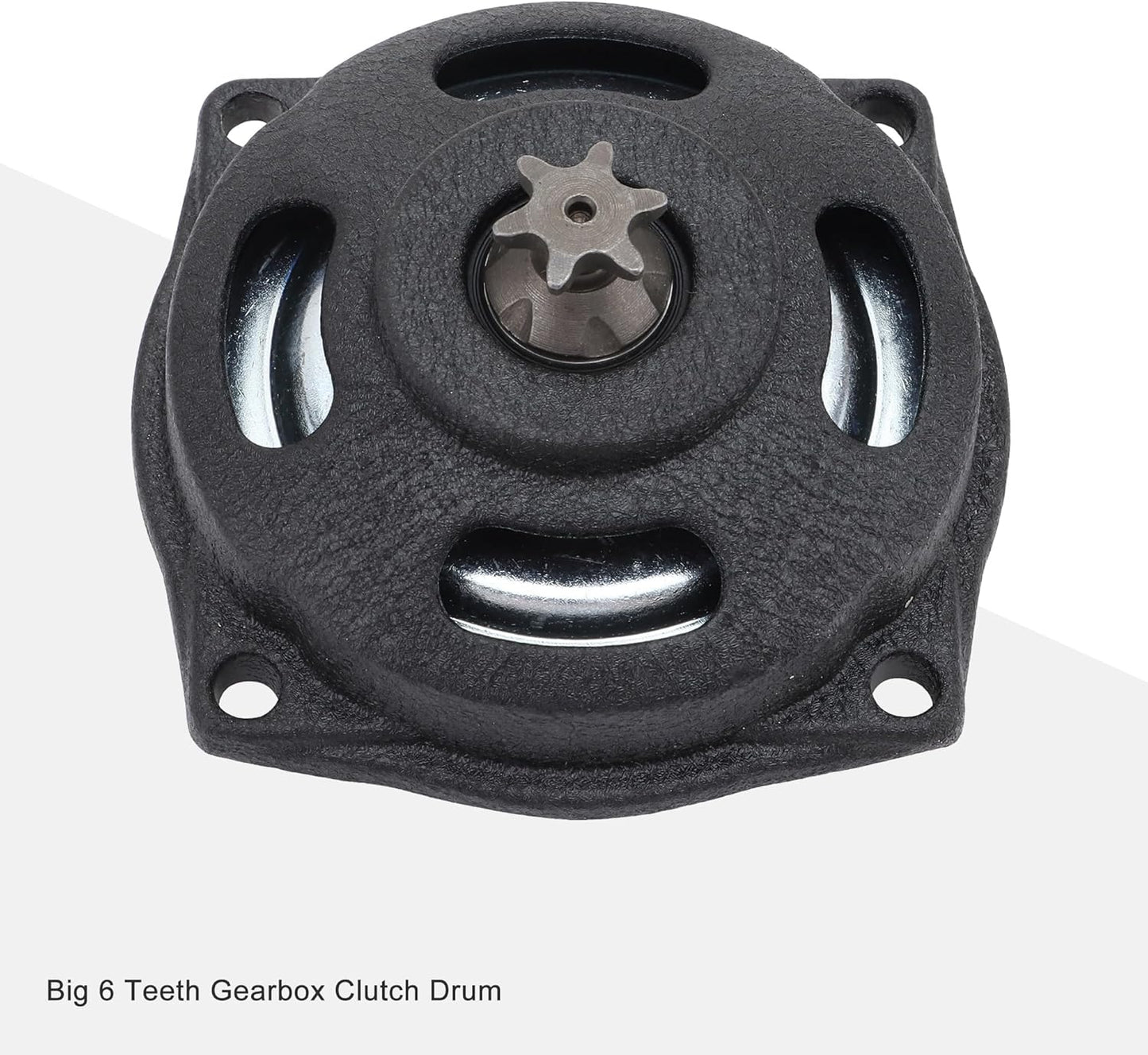 GOOFIT Small 25H 6 Tooth Drum Gear Box Drum Clutch Pad kit with Groove for 2 Stroke 47cc 49cc Engine Mini Dirt Kids Pocket Bike Dirt Bike ATV