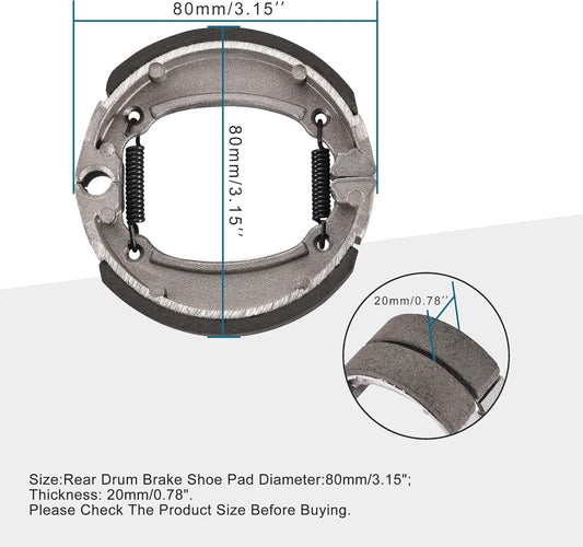 Brake Shoe 80mm for 50cc–70cc ATV & Scooter - goofitmoto