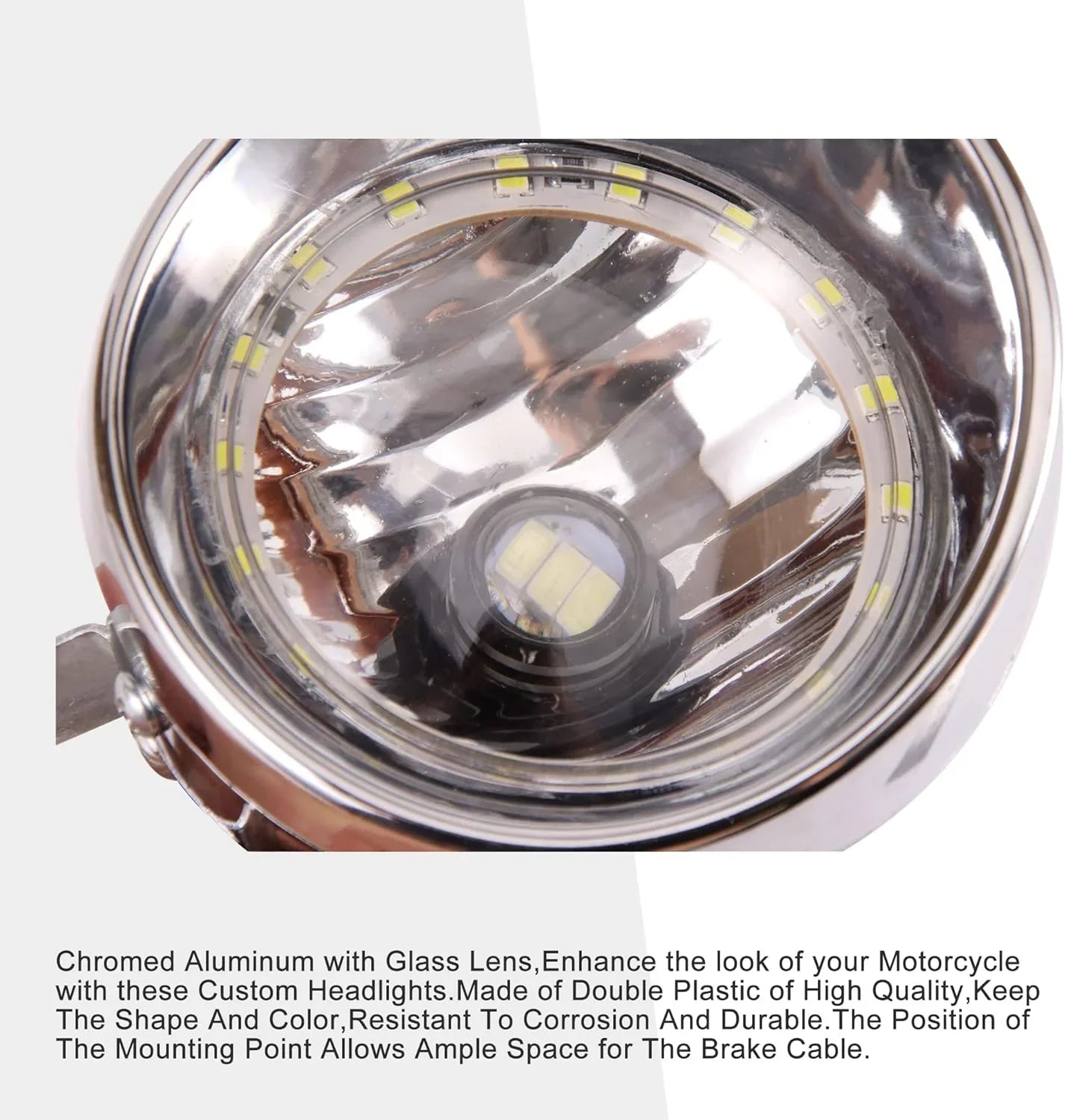 12V Motorcycle Headlight for Scooter ATV Cruiser Chopper - goofitmoto