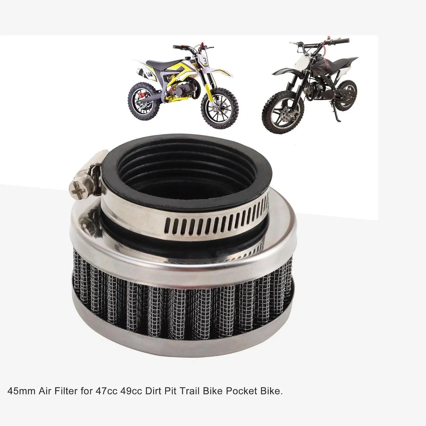 42mm Air Filter for 47cc 49cc 2-Stroke Engine Pocket Bike Dirt Pit Trail Bike - goofitmoto