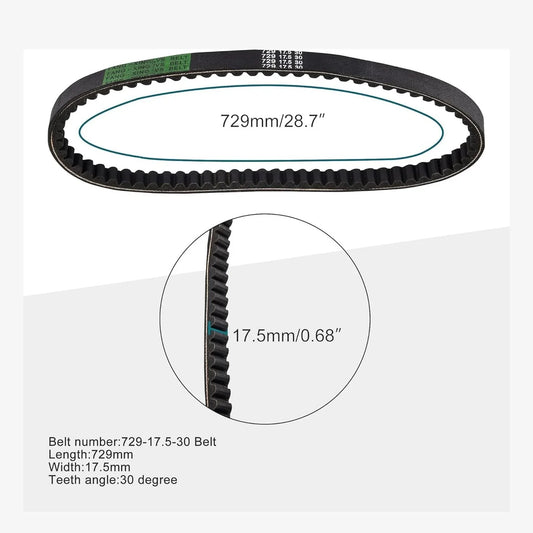Drive Belt 729-17.5-30 for GY6 50cc 139QMB Long Case Engine - goofitmoto